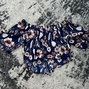 Float off shoulder cropped blouse